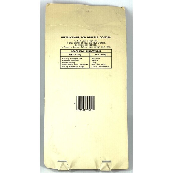 VTG 1977 WECOLITE Christmas Cookie Cutters 6 Pieces Made In America No 9521 - Picture 2 of 2